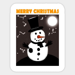 Snowman Merry Christmas 2022 Sticker